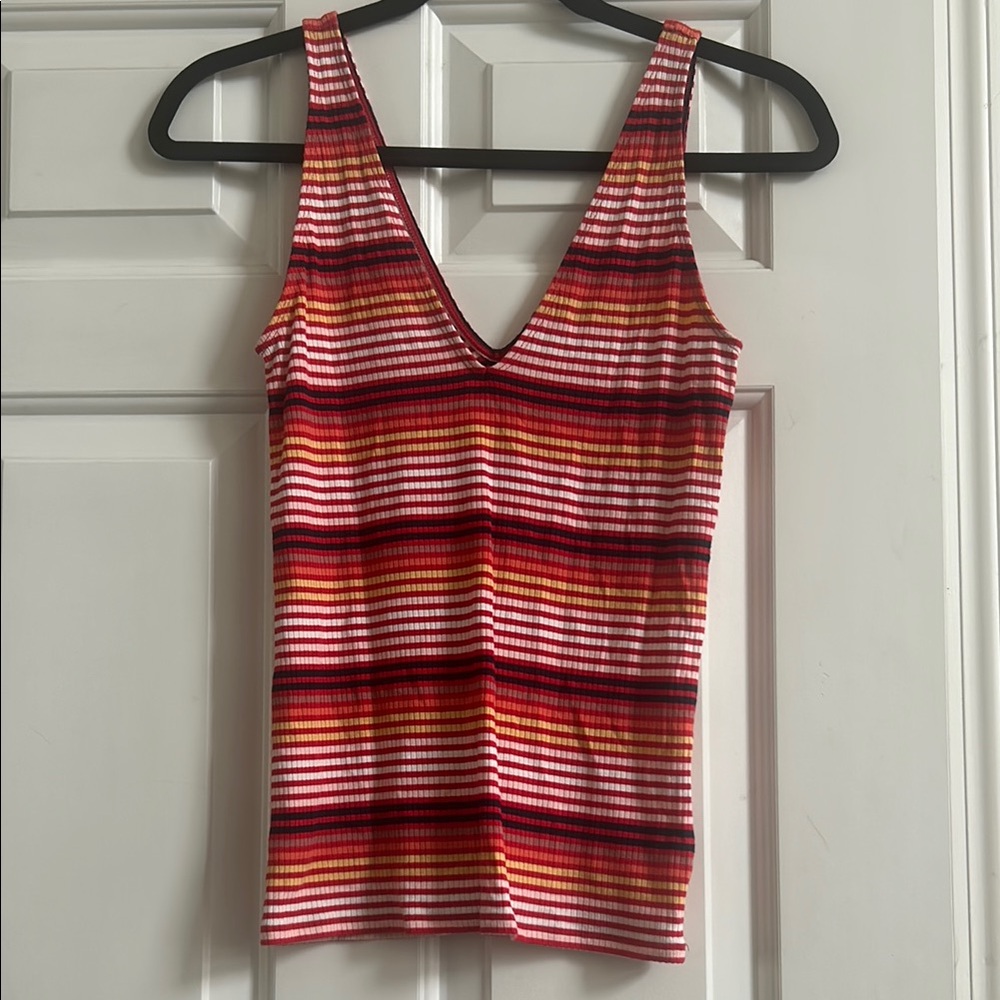 Striped Multicolor Women's Tank Top
